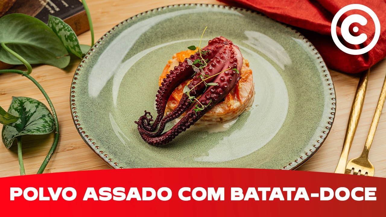 Polvo Assado com Batata-Doce: Tenro e Saboroso