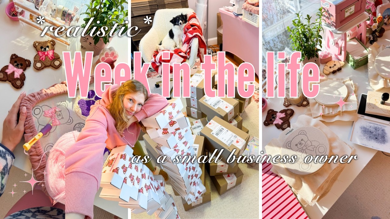 *realistic* week in the life of a small business owner | orders, making inventory, office upgrades ✨