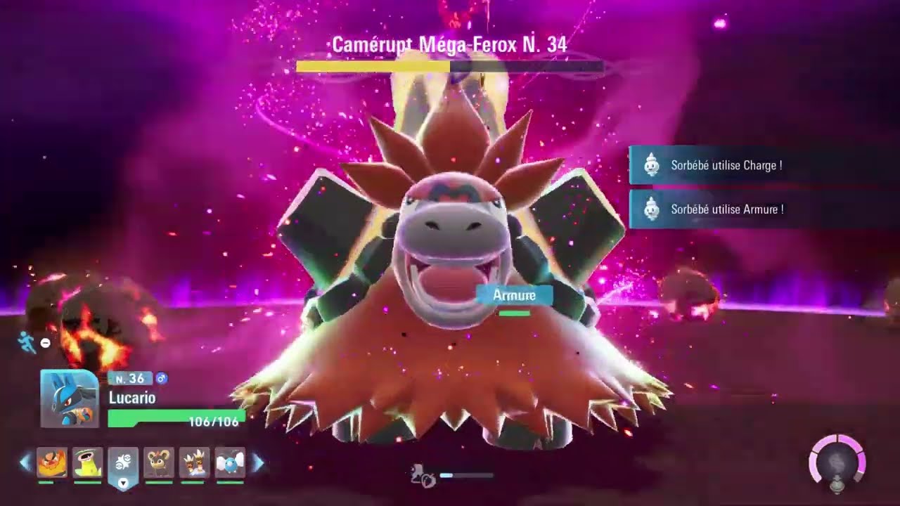 POKEMON LEGENDS Z-A [FR] #010 Farm - 3 Mega evolution ferox - HD - Switch 2