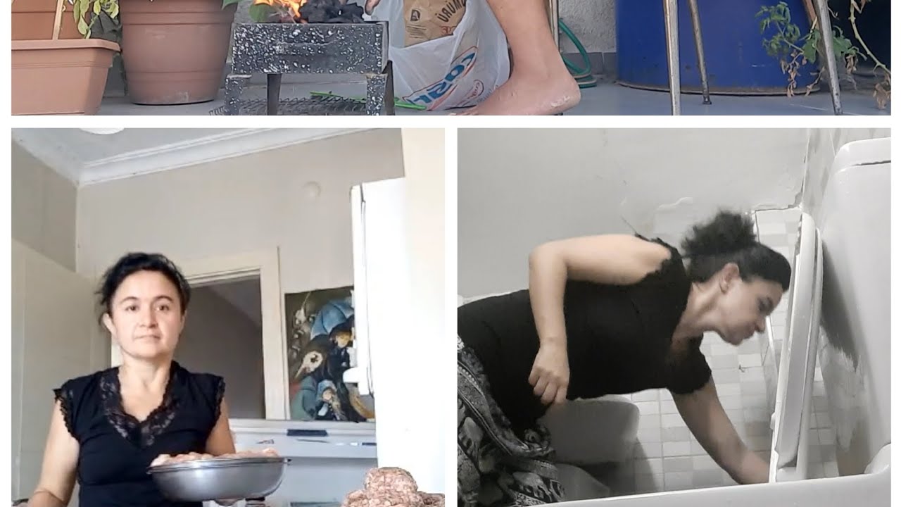 PAZAR VLOGU 💃MARKET ALISVERISI ✨️ BANYO TEMIZLIGI ✨️TERASTA MANGAL 🥰