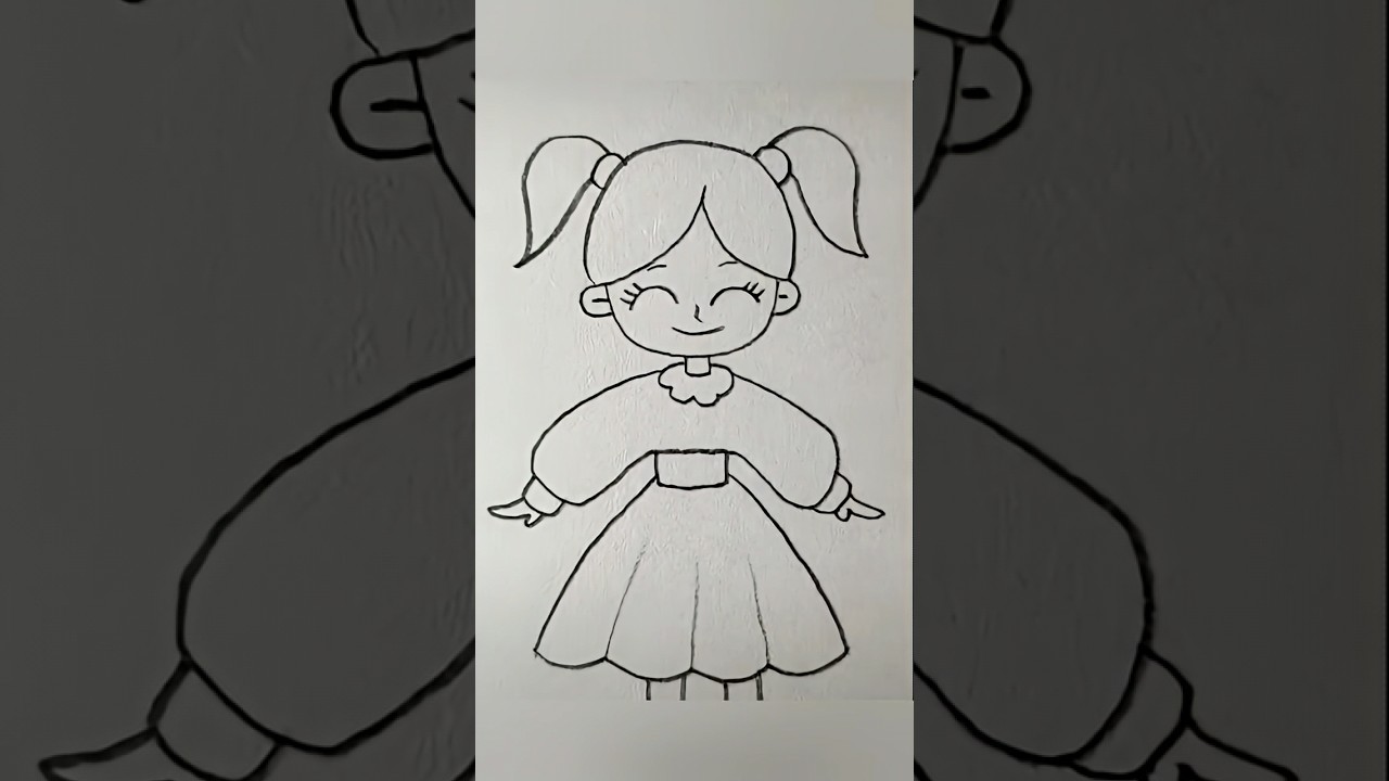 Como Desenhar uma Bonequinha Fofa em 5 Minutos! 🎨✨ | Tutorial Passo a Passo #desenho  #desenhando