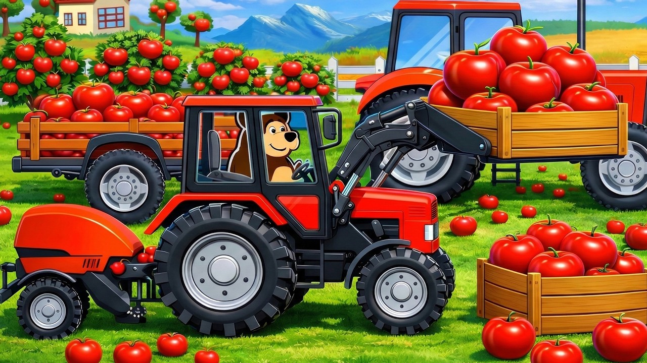 Farm Work: Apple Harvest & Delivery to Supermarket 🍎🚜| Real Farm Animation