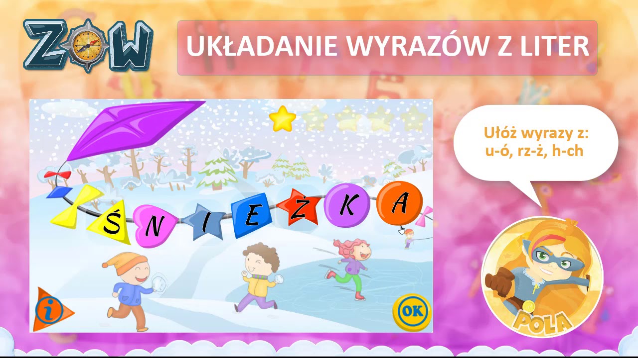 Układanie wyraz&oacute;w z liter