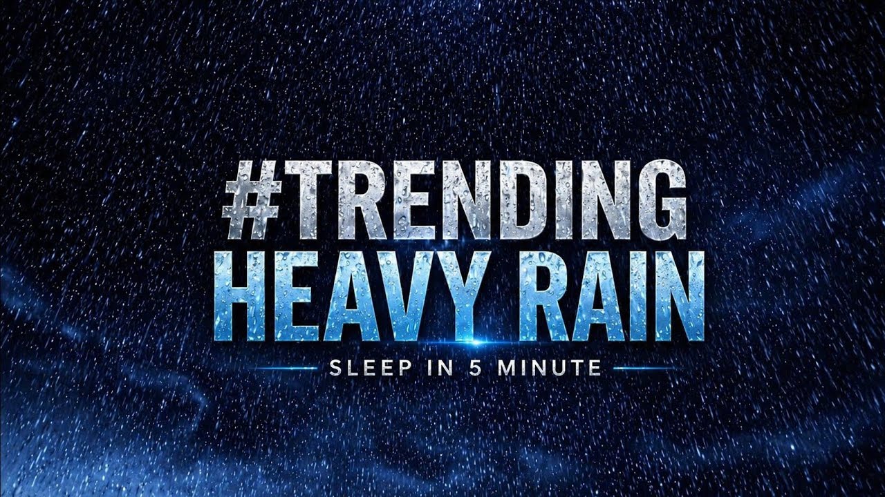 5 Hours Gentle Night Rain 🌧️ Black Screen for Deep Sleep & Insomnia Relief | Deep Slumber Sounds