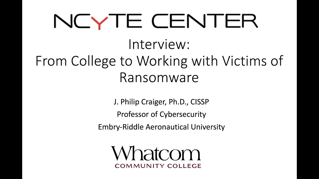 NCyTE Interview with PJ who assists companies infected with ransomware