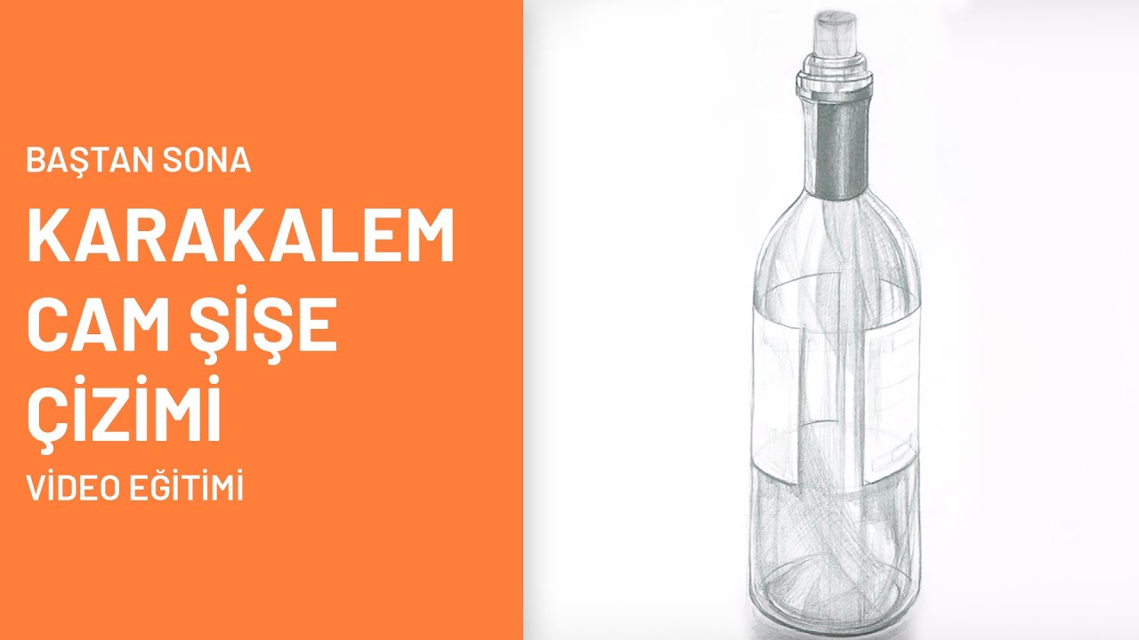 Güzel Sanatlar Yetenek Sınavlarına Hazırlık Karakalem Cam Şişe Çizimi