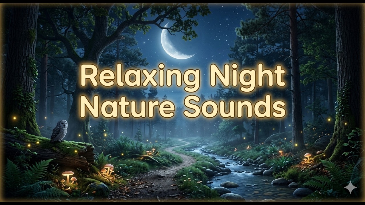 Relaxing Night Nature Sounds 🌙 Peaceful Night Ambience for Deep Sleep & Relaxation
