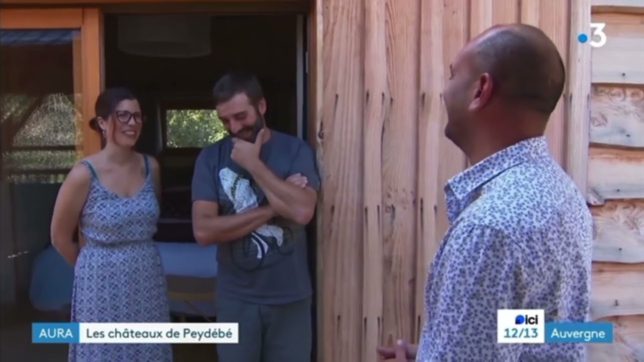 Reportage France 3 Auvergne - Cabanes Châteaux dans les arbres Le Peydébé