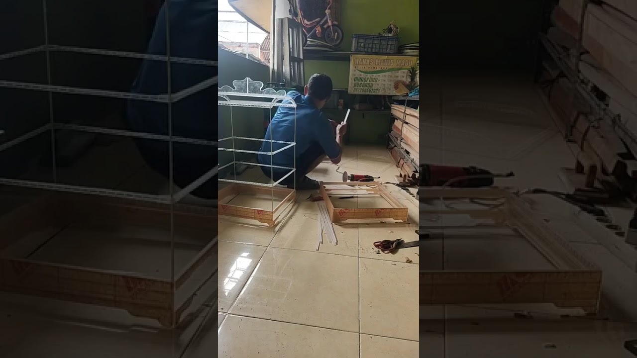 Proses bikin pembuatan sangkar burung transparan dari AKRILIK...