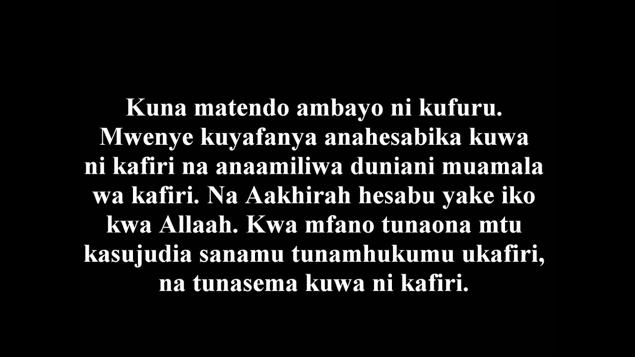 1113- Matendo Yanaweza Kumtoa Mtu Katika Uislamu - Imaam Ibn &acute;Uthaymiyn