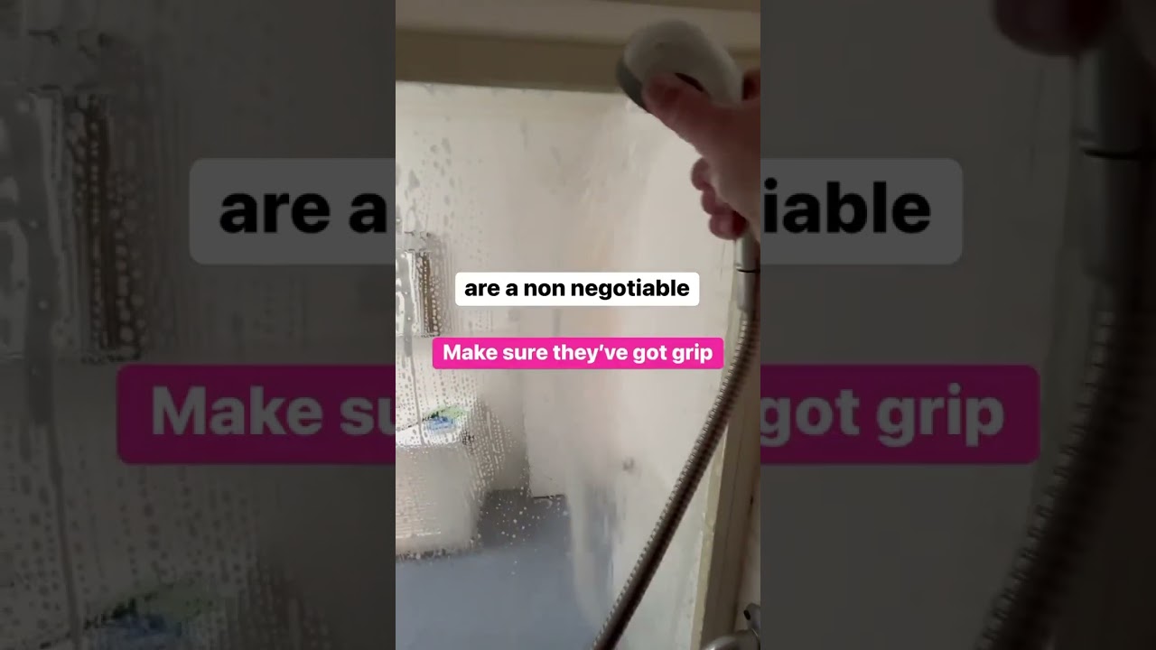 Shoes when cleaning the shower?!