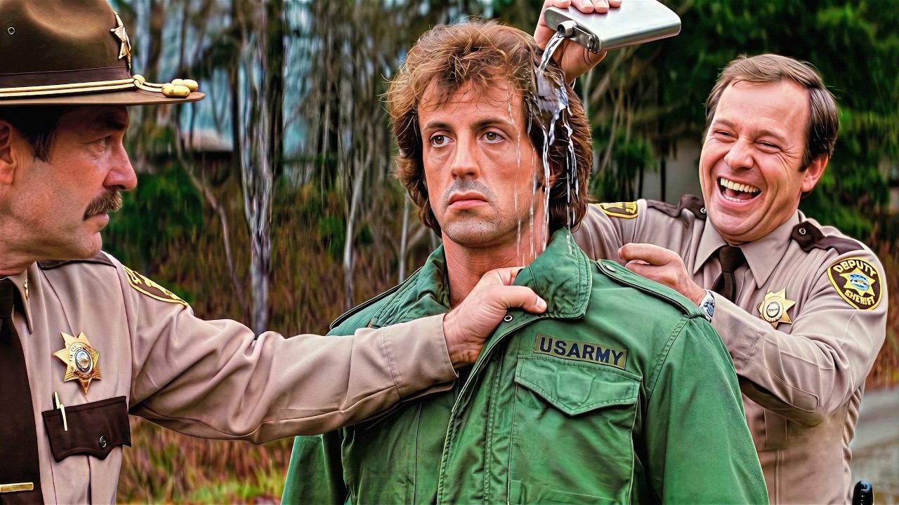 POLICIAIS CORRUPTOS HUMILHAM ESSE MENDIGO, SEM IMAGINAR QUE ERA O RAMBO VETERANO DE GUERRA