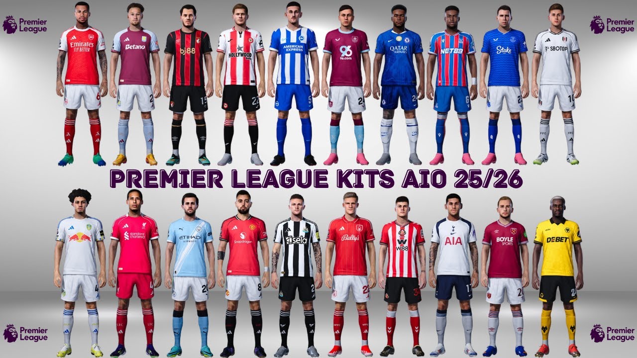 Premier League Kits Season 25/26 PES 2021 & FL 26 AIO