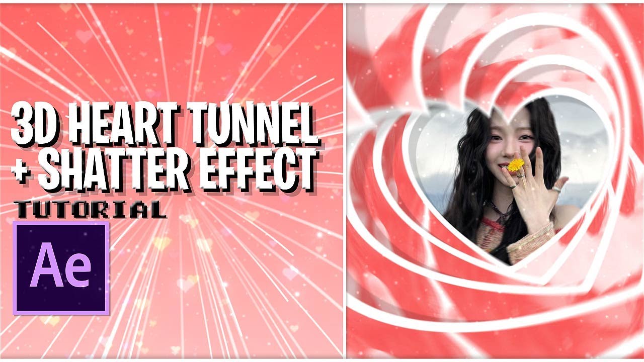 3d heart tunnel + shatter effect after effects tutorial!