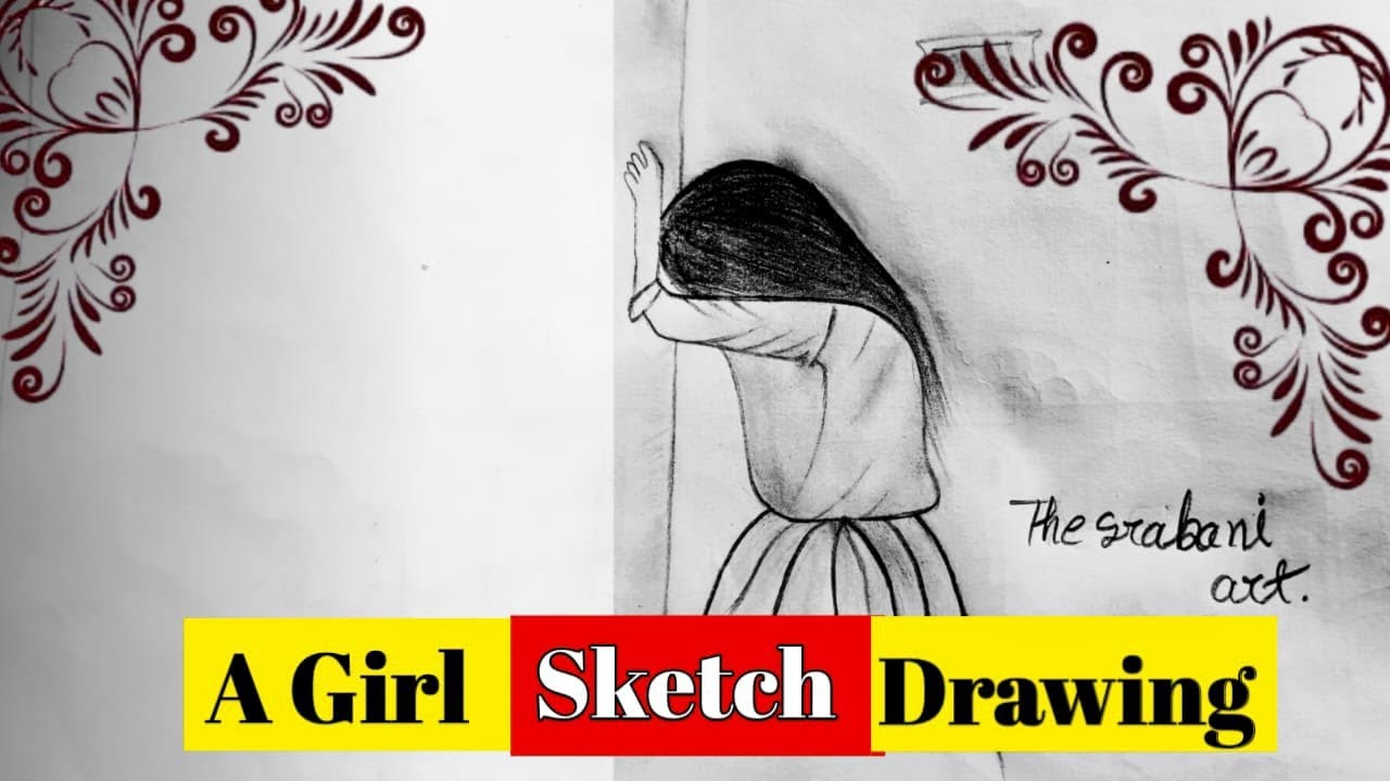 A Beautiful Girl Shade Drawing||#thesrabaniart #drawing 