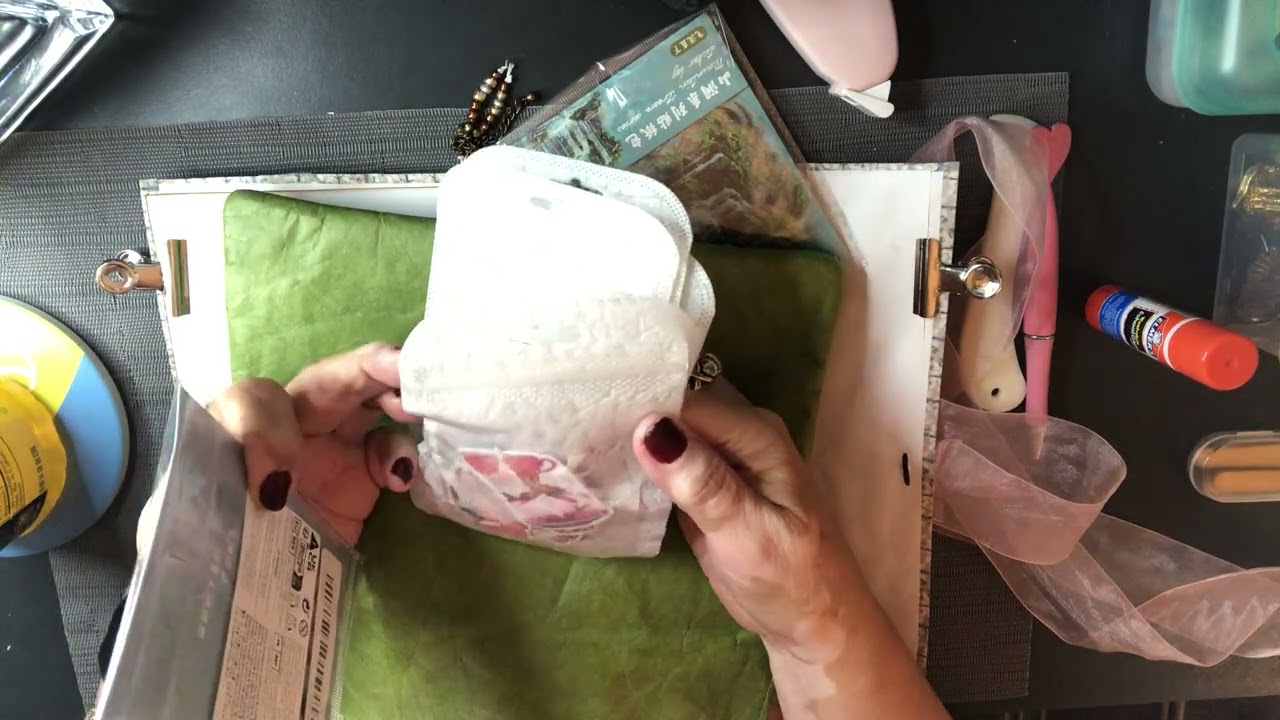 ASMR JUNK JOURNAL SCRAPBOOKING COLLAGE 