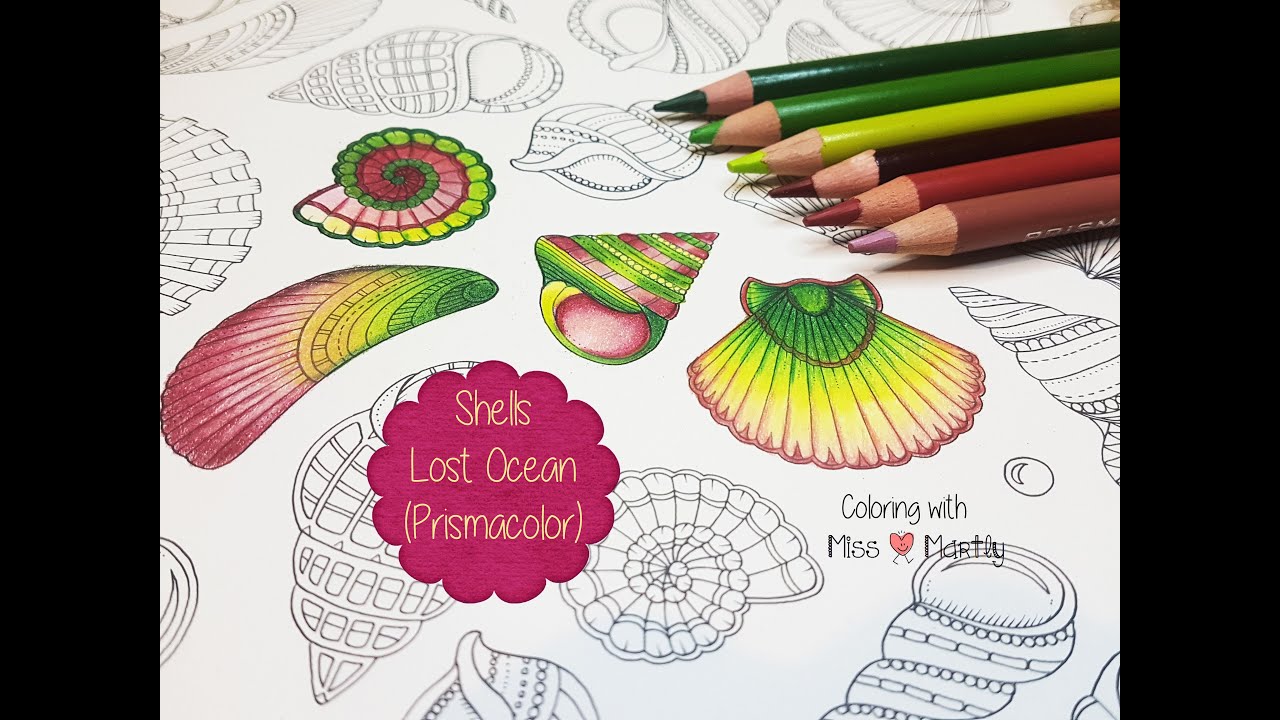Lost ocean: Shells Page Part 1 | Johanna Basford | Coloring Tutorial