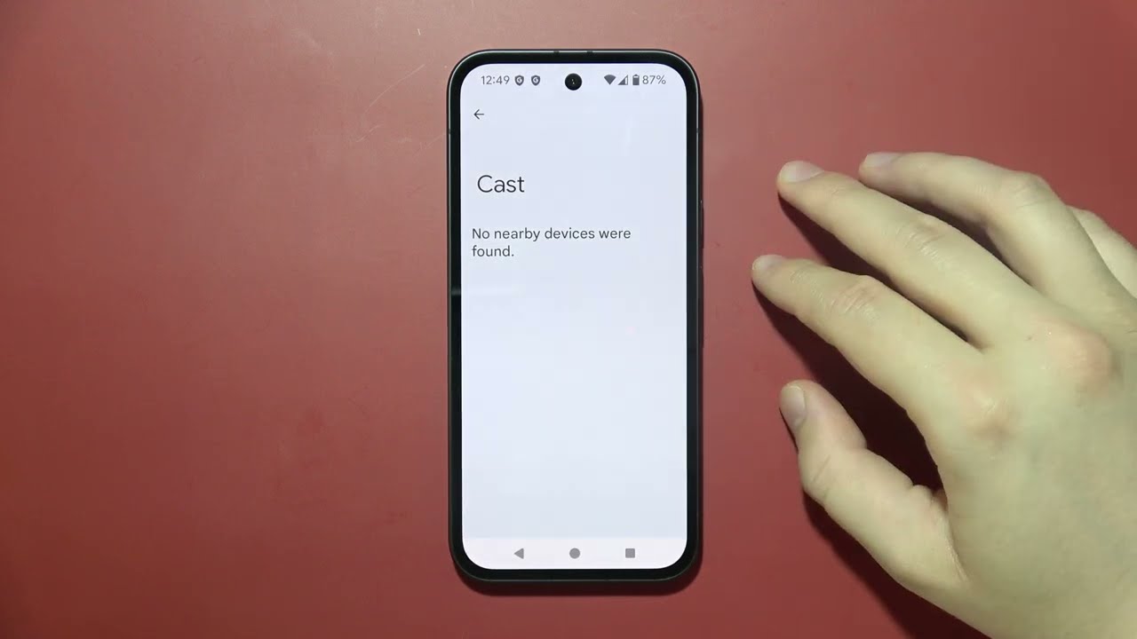 Google Pixel Phone: Screen Cast Issue (No Nearby Devices Were Found)