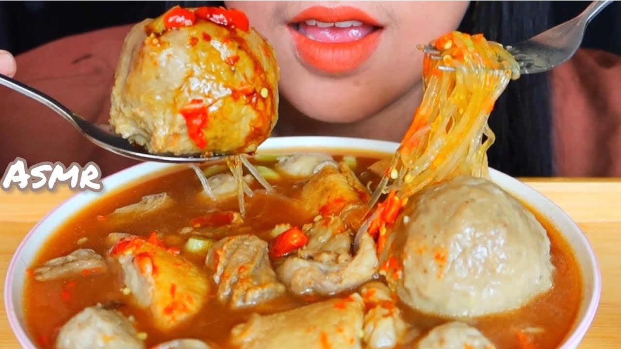 Asmr bakso telur campur tertelan ||mukbang Indonesia #ASMR #asmrsounds #eatingsounds #baksoenak
