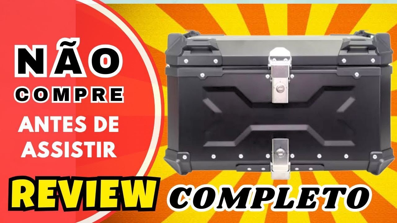 BAÚ DE ALUMÍNIO UNIVERSAL 65 LITROS - 2 CAPACETES MODELO ATROX
