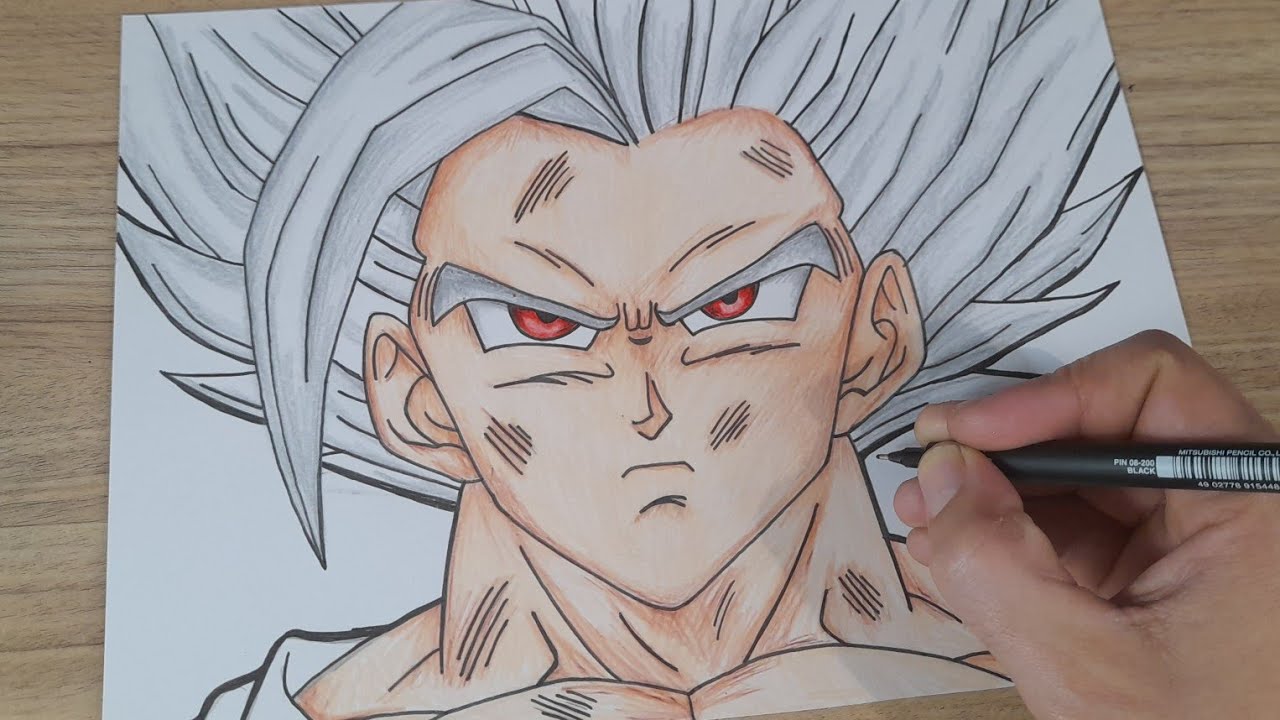 COMO DESENHAR GOHAN SSJ BEAST