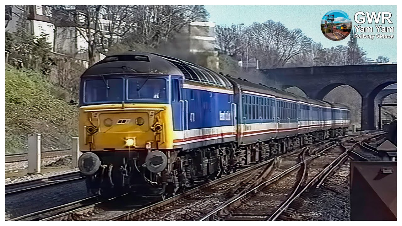 Network SouthEast Trains at Surbiton in 1993 - 4K Remaster