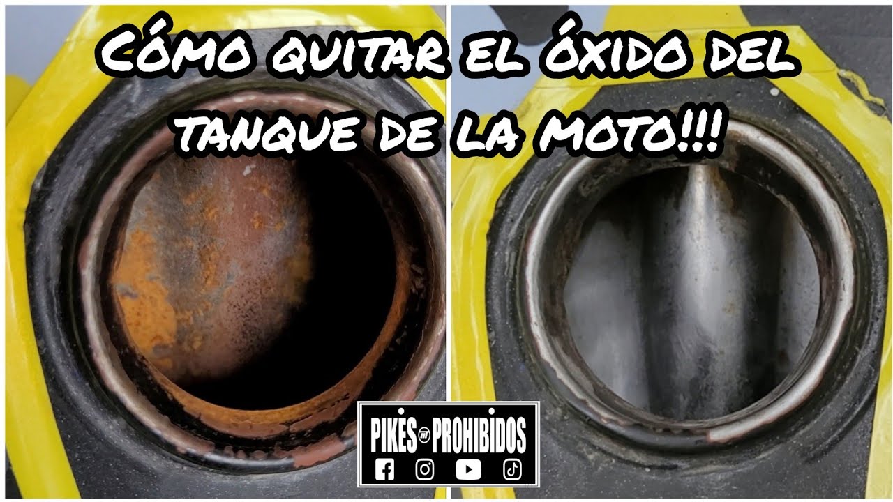 cómo quitar el óxido del tanque de la moto 😎