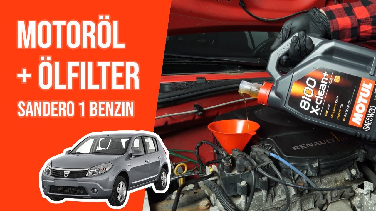 Wie Sandero 1 1.4 Motoröl und Ölfilter wechseln 🛢