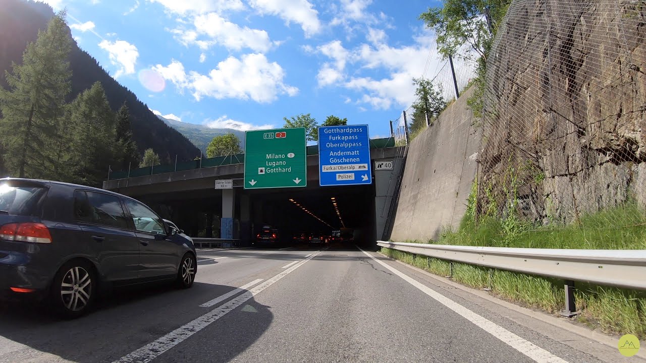 2022 Driving in Switzerland 009 : Zürich to Ticino  (Highway,Autobahn,Blitzer) 4K