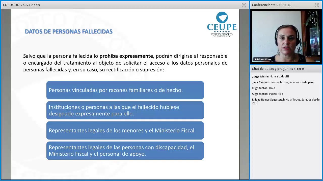 CEUPE La Ley Orgánica de Protección de Datos y Garantías de los Derechos Digitales LOPDGDD
