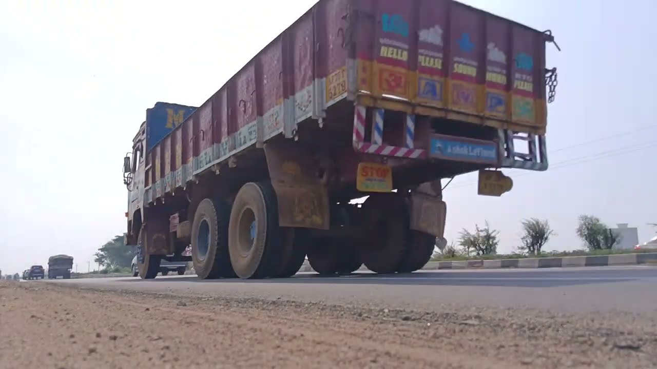 Truck Passing On Highway 🚛💨