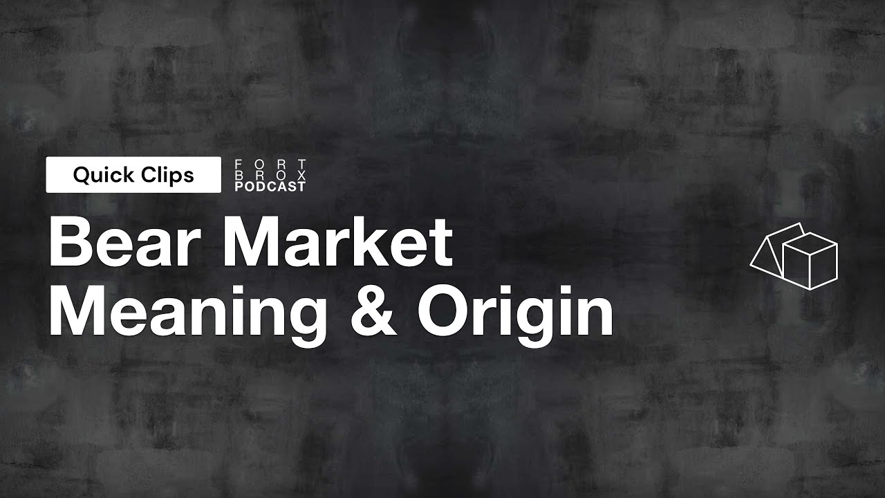 Bear Market Meaning and Origin | Crypto Slang Explained
