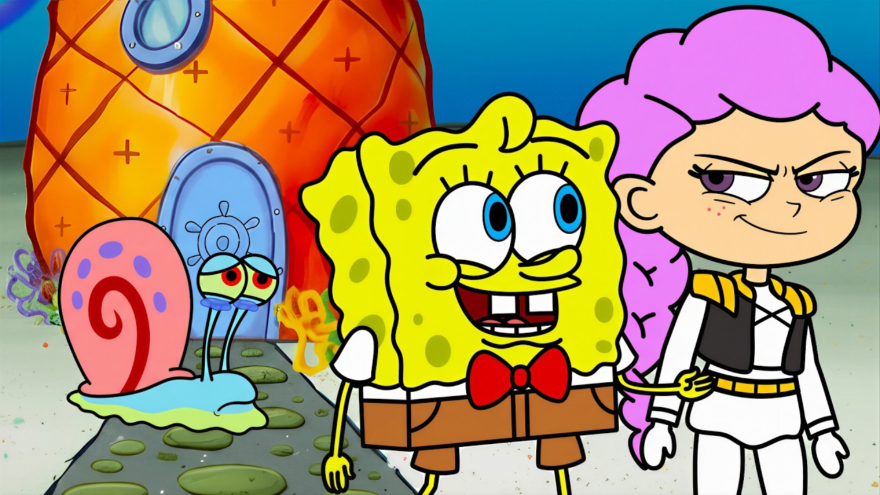 SpongeBob Left Gary Sad Story (KPop Demon Hunters Animation)