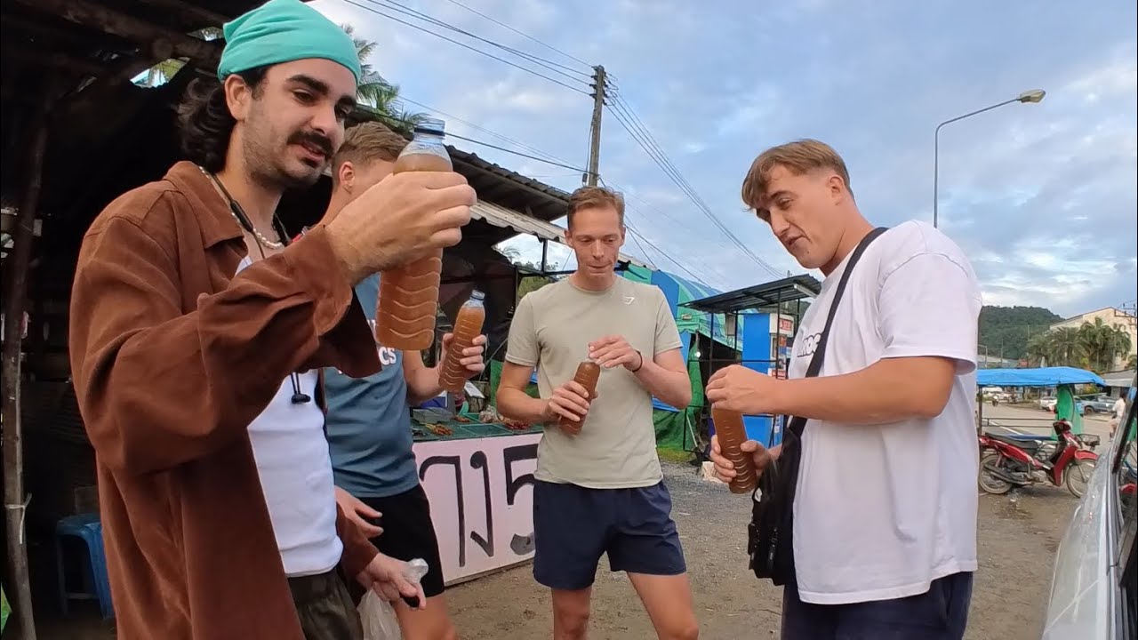 Drinking Local Kratom Potions & Eating Chicken Hearts in Krabi, Thailand