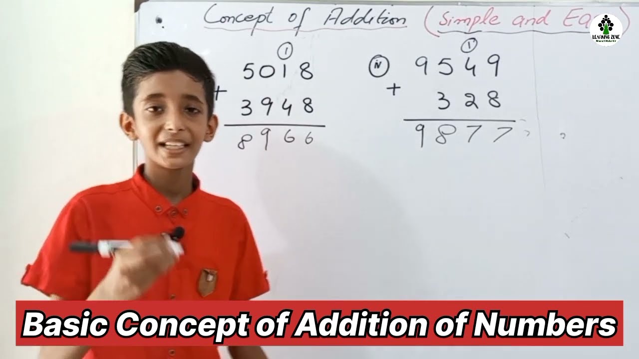 Addition of numbers upto 4 digits | Sum of numbers from 1 to 100 | Basics Maths addition for kids