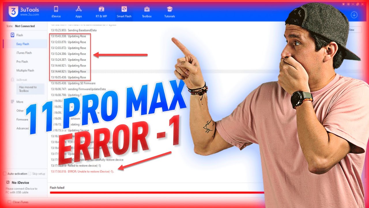 iPhone 11 Pro Max ERROR -1 | SOLUCION PASO A PASO 😍😍😱