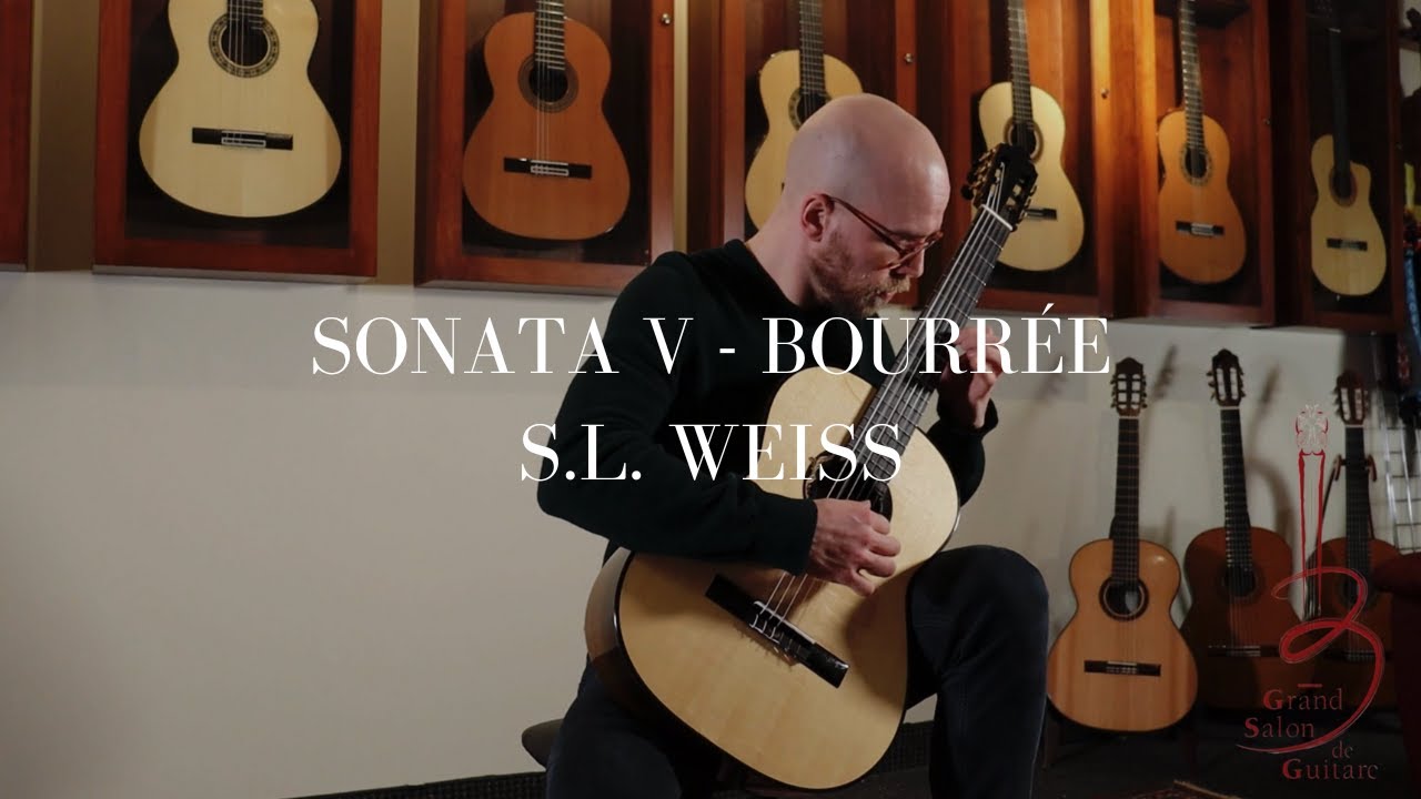 S.L. Weiss | Sonata V in G major - Bourrée on a Philip Woodfield Classical Guitar