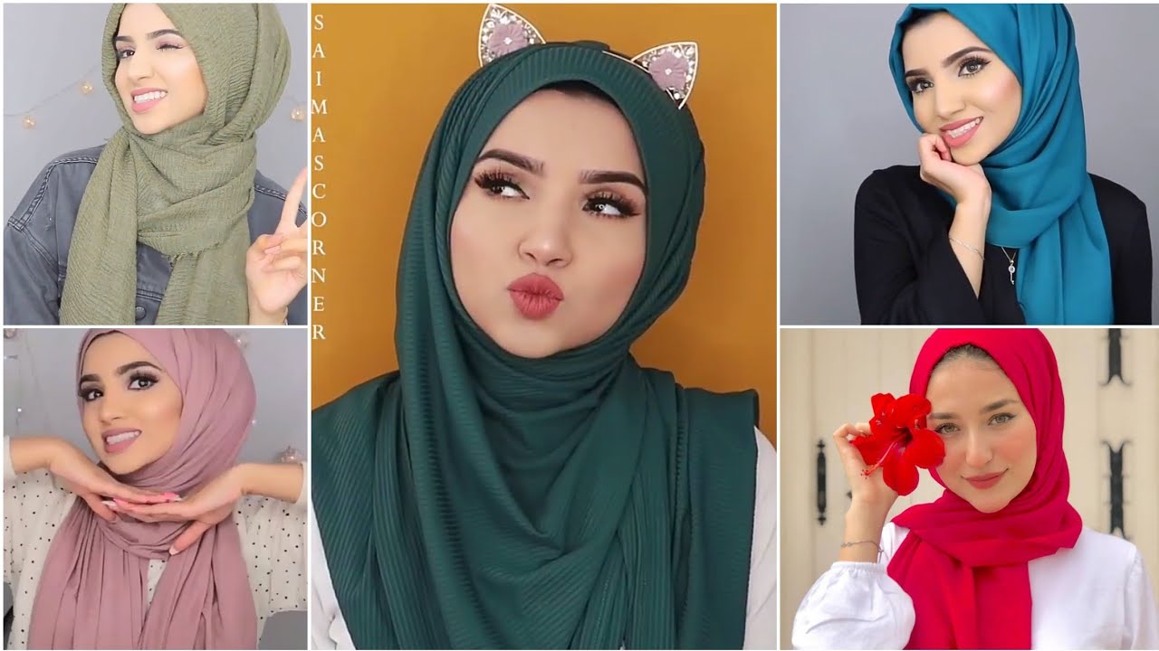 لفات حجاب كيوت 2022 💕 سهله جداً وقمه في الشياكة للمراهقات 😍♥️