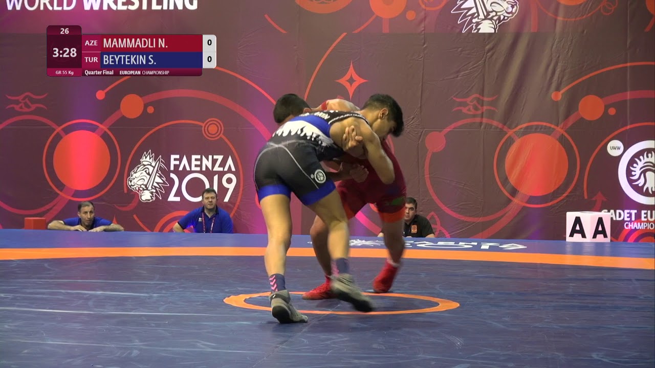 1/4 GR - 55 kg: N. MAMMADLI (AZE) v. S. BEYTEKIN (TUR)