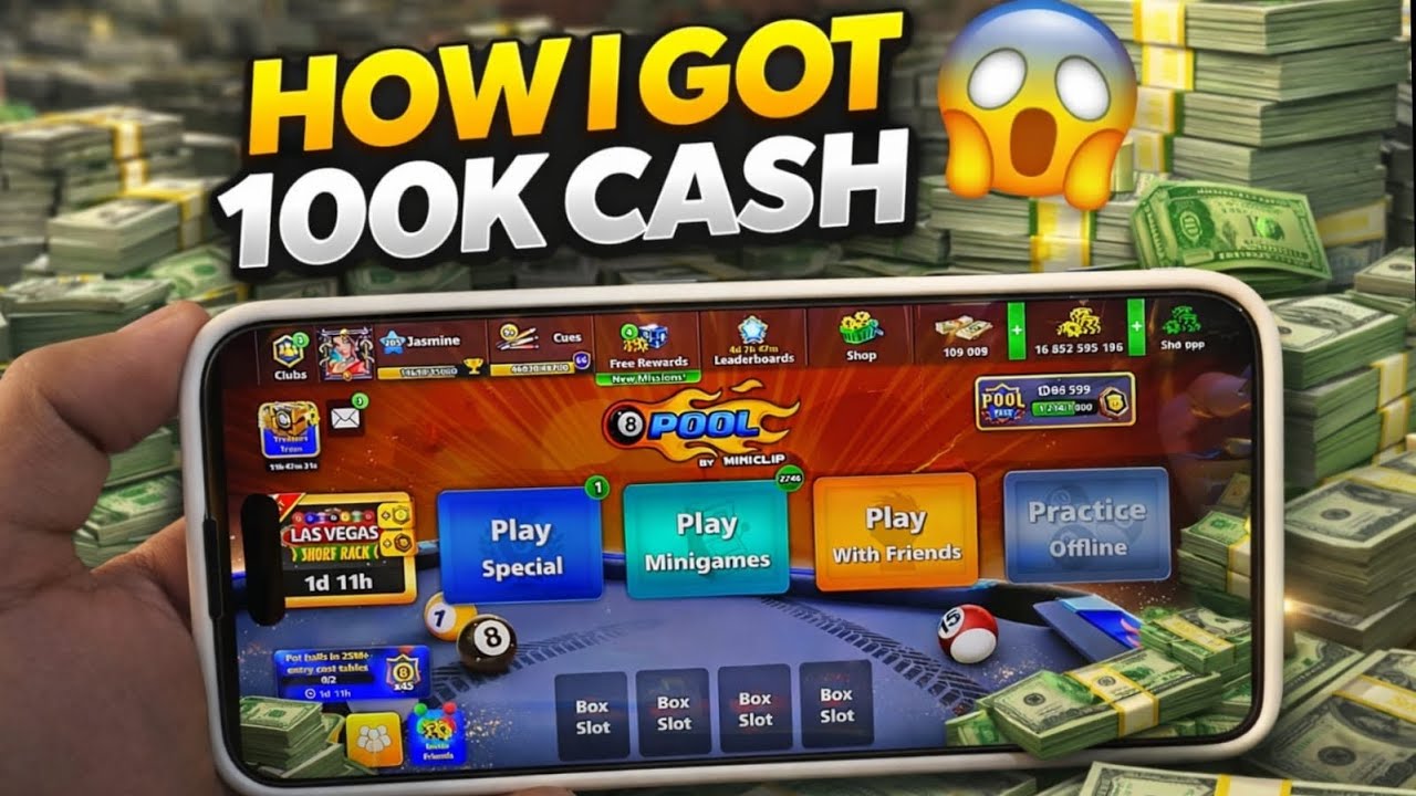 8 Ball Pool - How i Got 100K Cash in 8 Ball Pool - New Animated Avatar Quest 