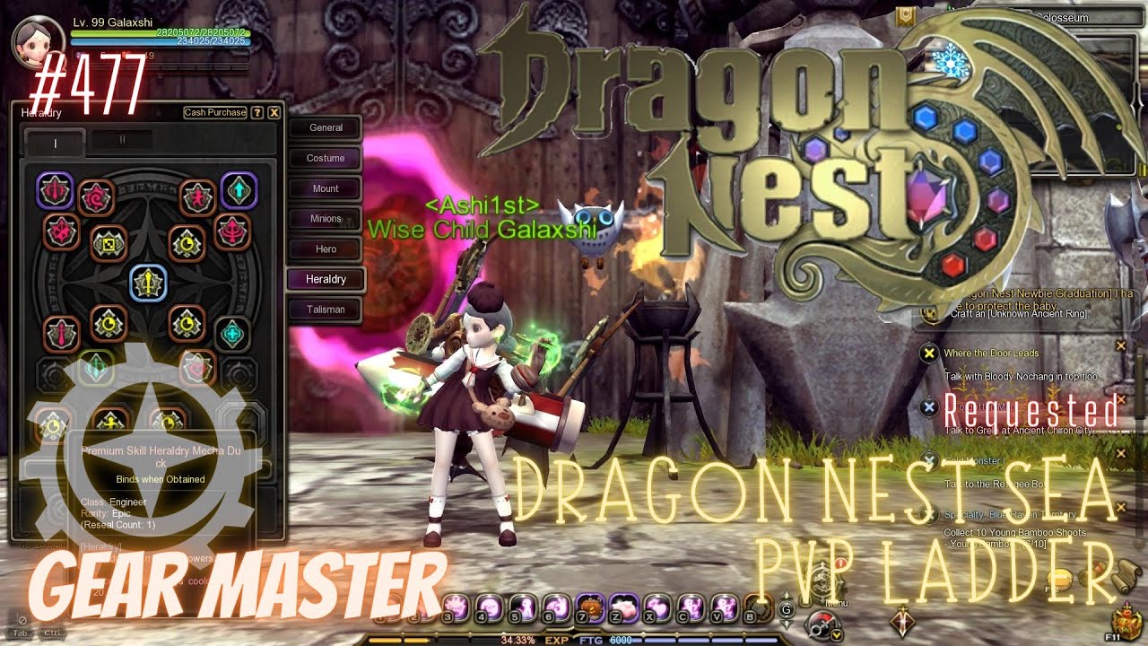 #477 Gear Master With Skill Build Preview ~ Dragon Nest SEA PVP Ladder -Requested-