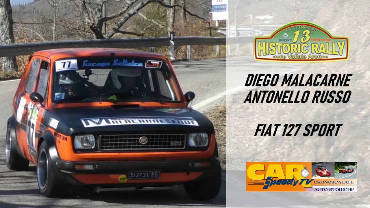 Historic Rally Vallate Aretine || Diego Malacarne-Antonello Russo || Fiat 127 Sport