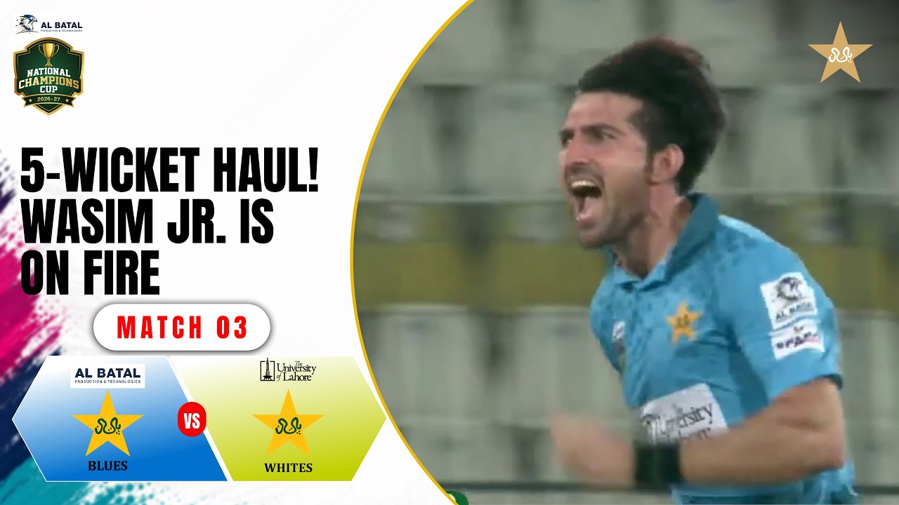 Wasim Jnr's Five-Wicket Haul Steals the Show | Pakistan Blues vs Pakistan Whites | Match 03 | NA1J