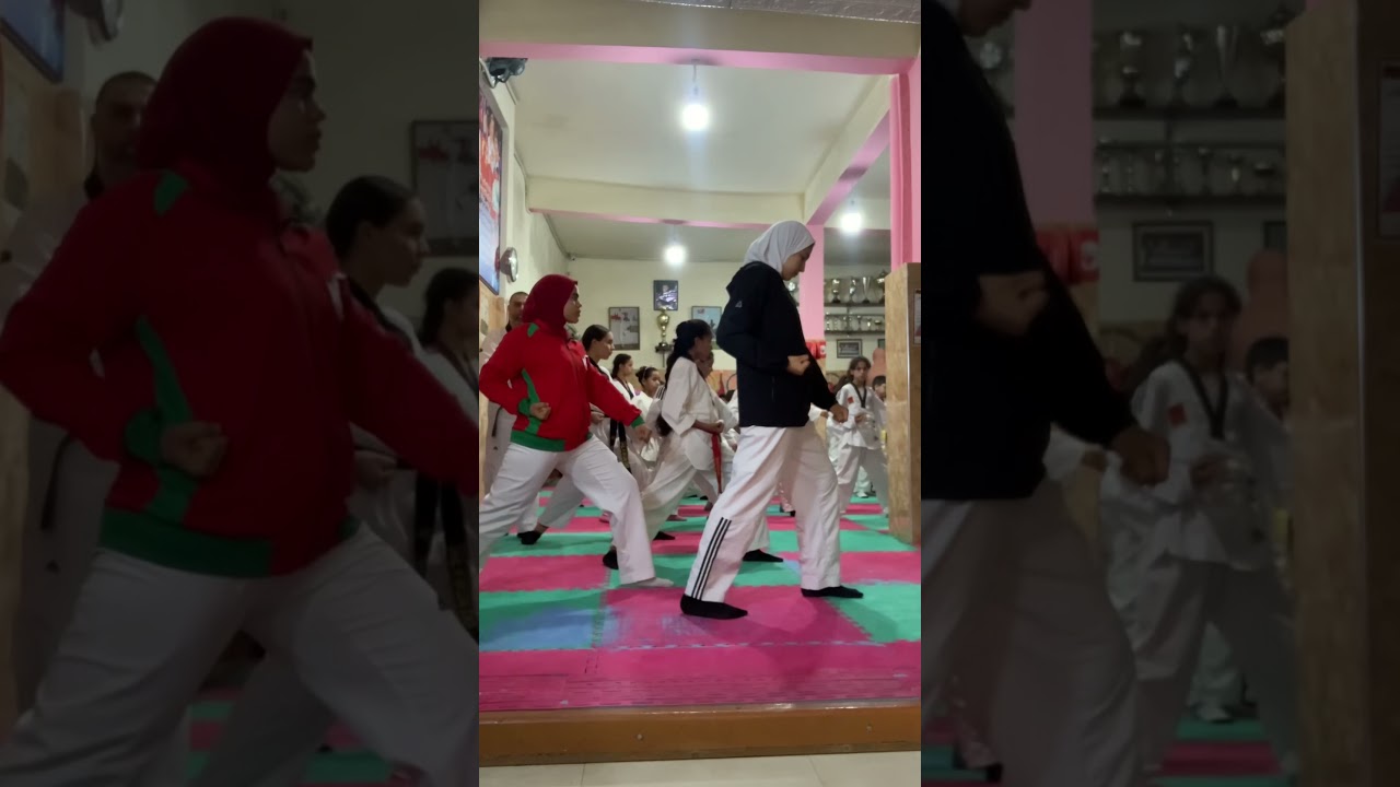 حصة رياضية  نار 🔥 بنادي الوفاق الفقيه بن صالح #taekwondo  برئاسة أستاذ عبد النبي سعودي 💪❤️💪❤️