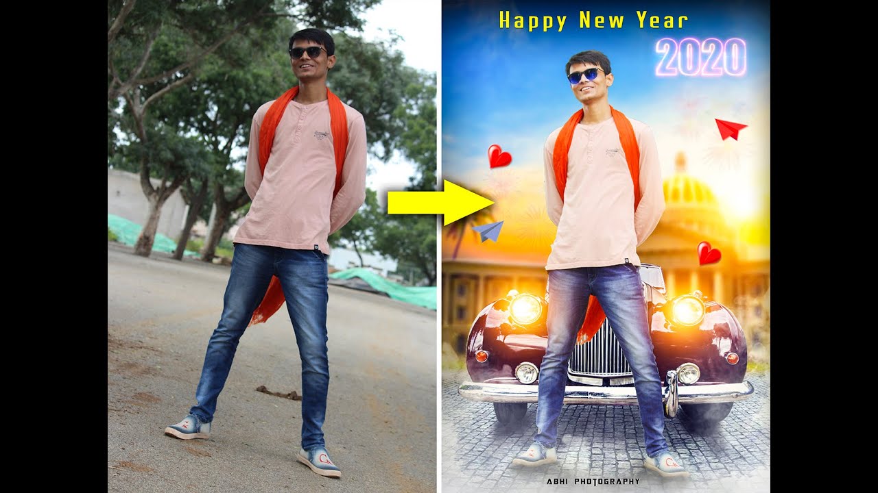 New Year Photo Editing || Happy New Year-2020 || photo Manipulation Photoshop || Speed Art