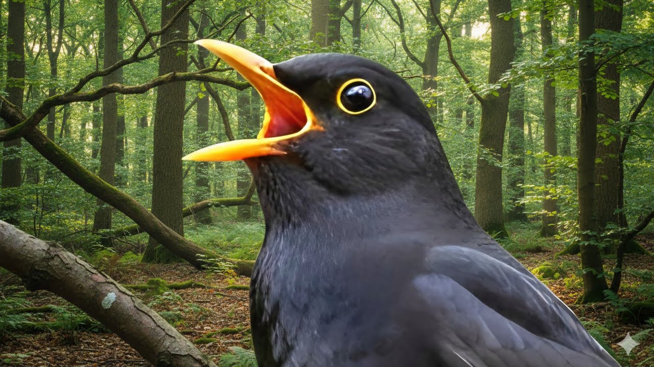 Amsel Gesang 🎵 Waldger&auml;usche mit V&ouml;gel zur Entspannung