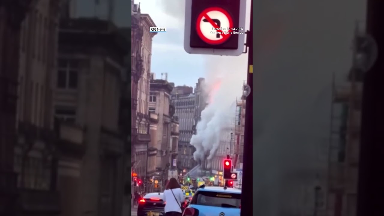Fire causes partial collapse at Glasgow railway station | #rtenews #glasgow