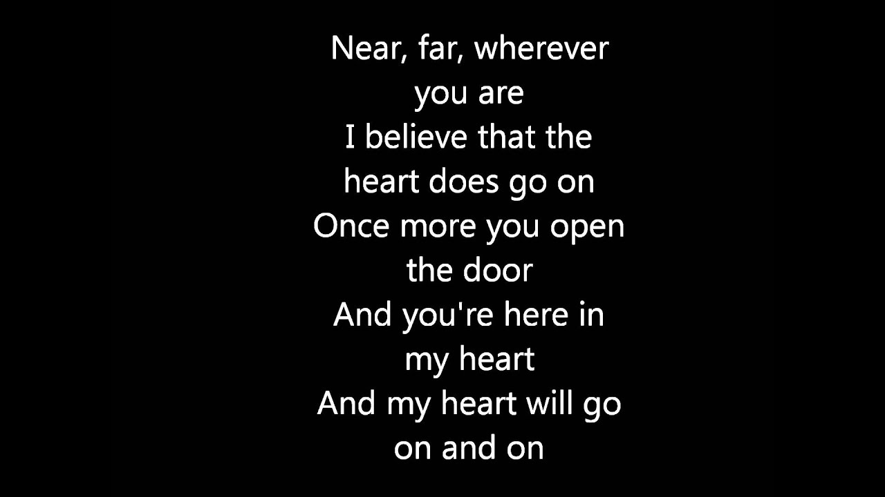 My heart will go on- celine dion (testo)