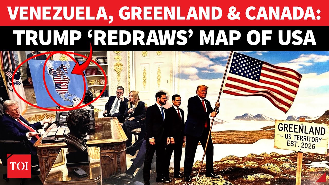 Trump Shares 'New Map' Of US With Canada, Greenland & Venezuela Inside; AI Image Stokes Fear