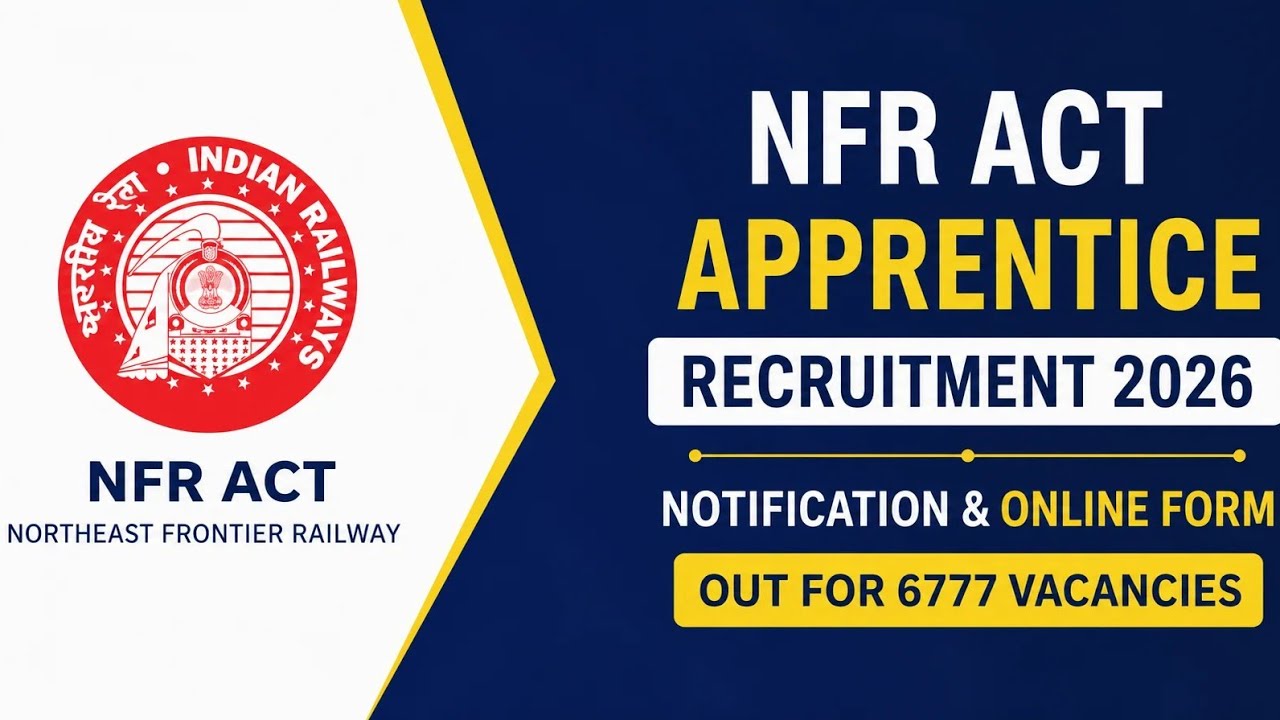 NFR Act Apprentice Recruitment 2026 Notification & Online Form Out for 6777 Vacancies